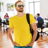 Urban Crew Round Neck T-shirt with Logo Sunflower Yellow